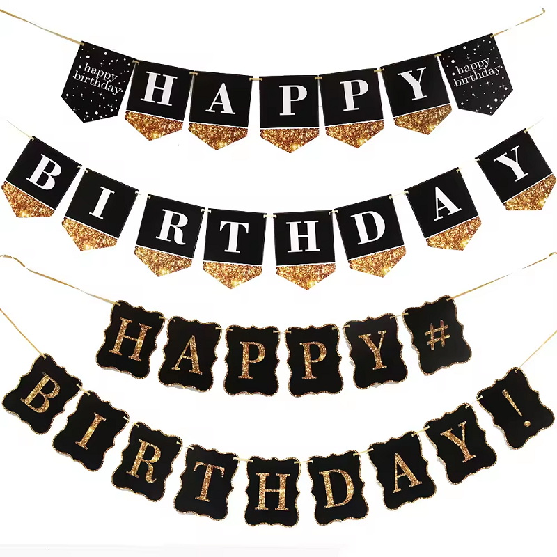 16*21CM decoration birthday party bunting flag happy birthday banner