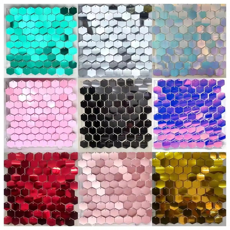 Sequin Shimmer Wall Panels Mirror Shimmer 4D Sequin Walls