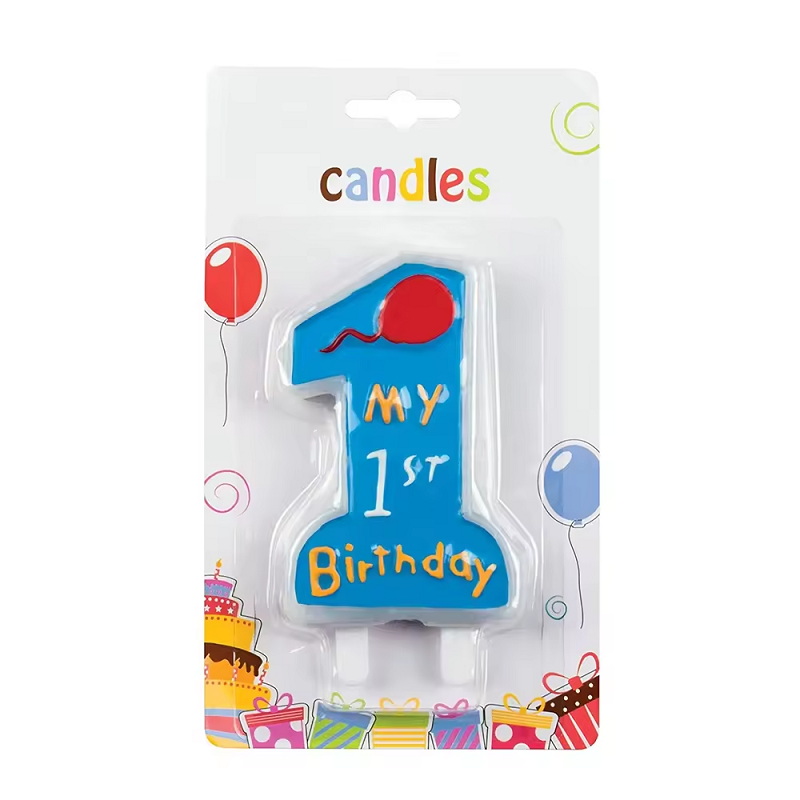 Cartoon Party Happy Birthday Cake Decoration Digital Candles