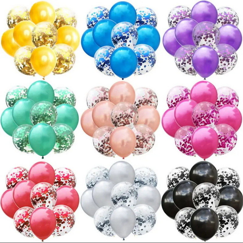 12inch latex sequin Balloon set 10piece party birthday decoration balloon wedding