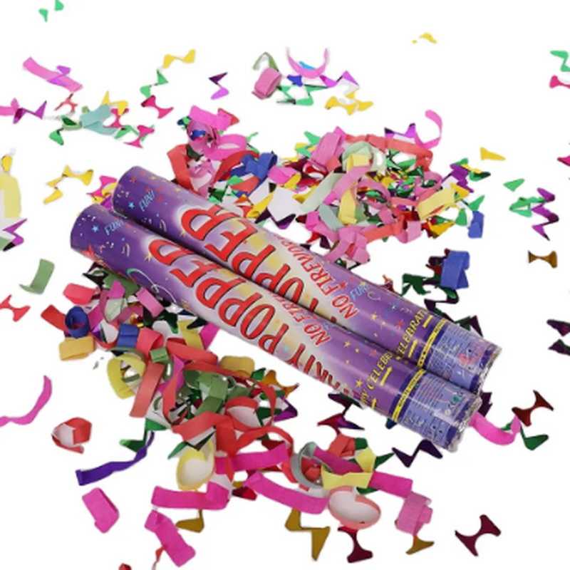 New Product Supplier Confetti Popper Biodegradable Push Pop Confetti Christmas Favor