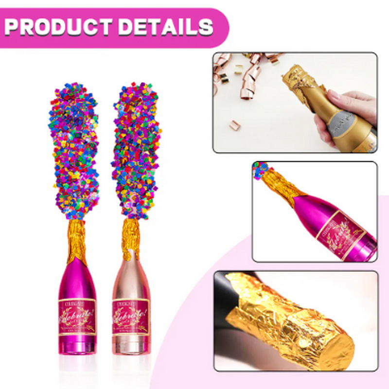 Confetti Poppers Event party supplies shining champagne confetti cannon foil shapes party popper