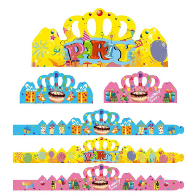 Wholesale children's cartoon birthday hats, party decorations, cute cake hats