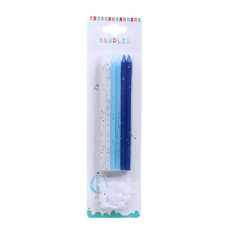 12Pcs Colorful Long Birthday Cake Candles Long Thin Cupcake Candles for Party Wedding Birthday Cake Decoration Supplies