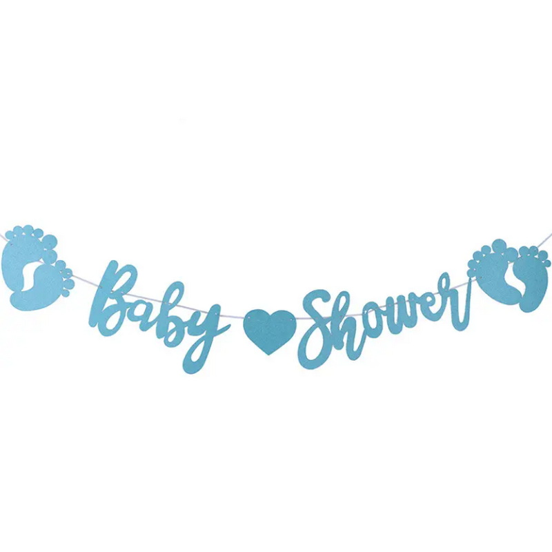 Glittery Boy or Girl Banner for Gender Reveal Party Decorations Photo Prop Baby Shower Backdrop