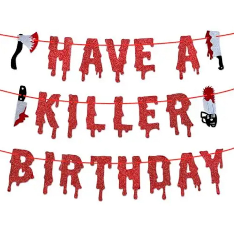 Halloween Party Decor with Happy Halloween Banner Hanging Paper Garland for Halloween Birthday Decorations,Kid's Birthday Decor