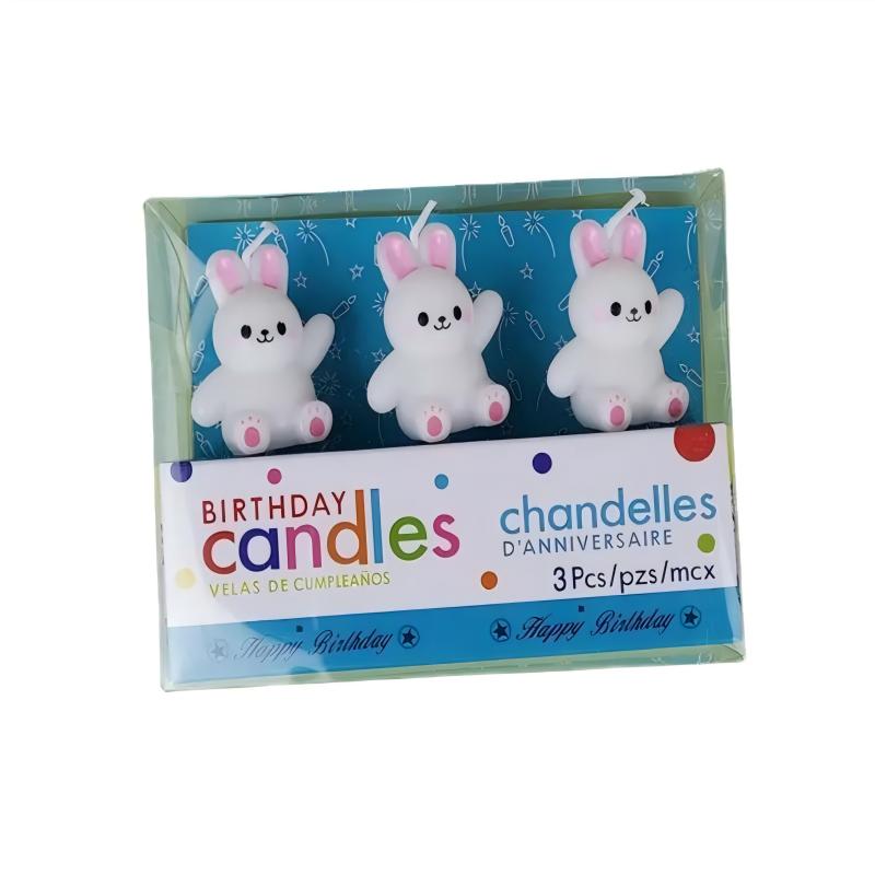 Wholesale Bunny birthday candle little rabbit cake decoration candle for baking party in stock