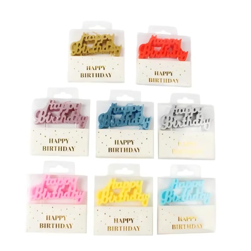 English Letter Candles Gold Silver Letter Candle for happy birthday cake Candle party supplies cake decoration