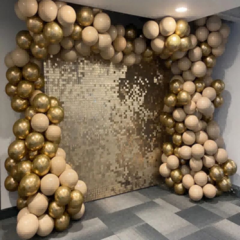 light mirror gold Sequin shimmer Wall Panels Backdrop For event Party Wall Art Decor