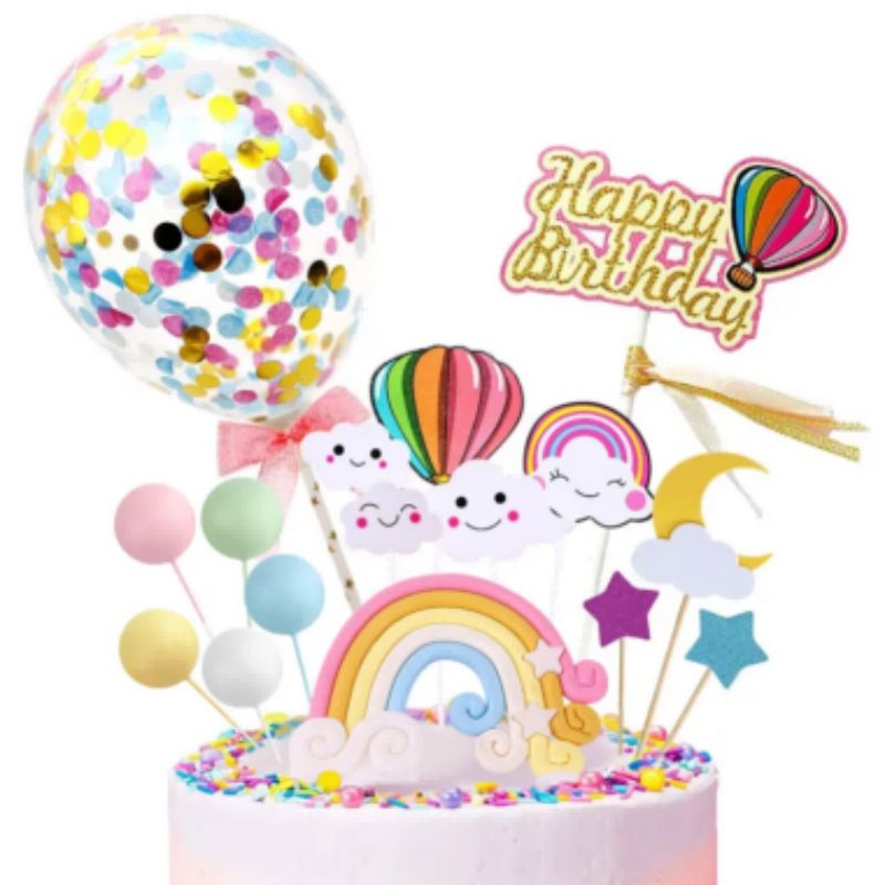 Happy Birthday Cake Topper for Boys Girls Kids Birthday Party Decoration