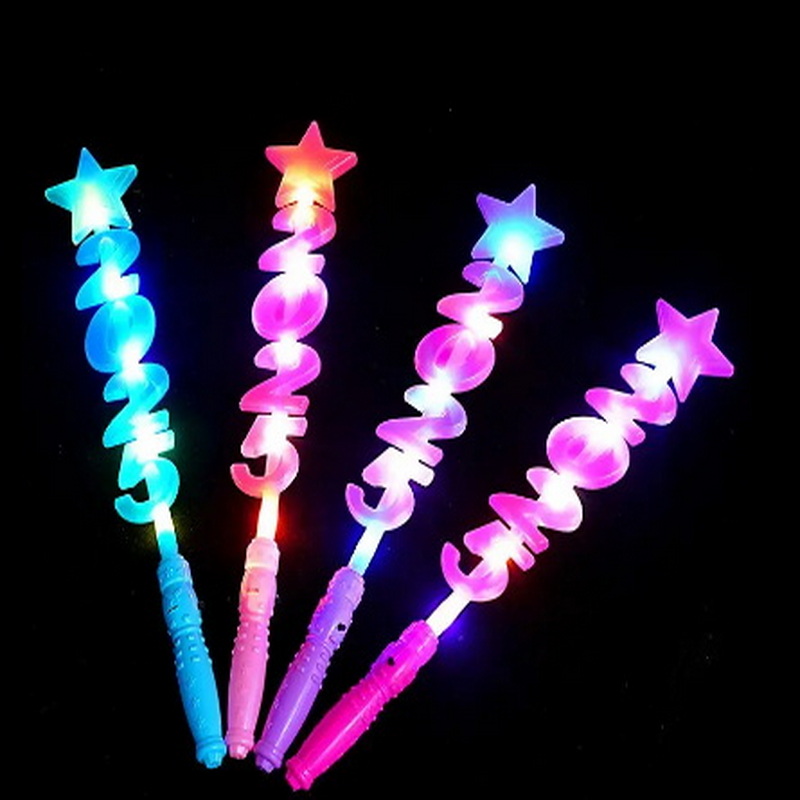Customized Plastic LED Glow Sticks Party Concert Evening Party Decoration Peach Heart Pentagram Shaped Activity Cheering Props