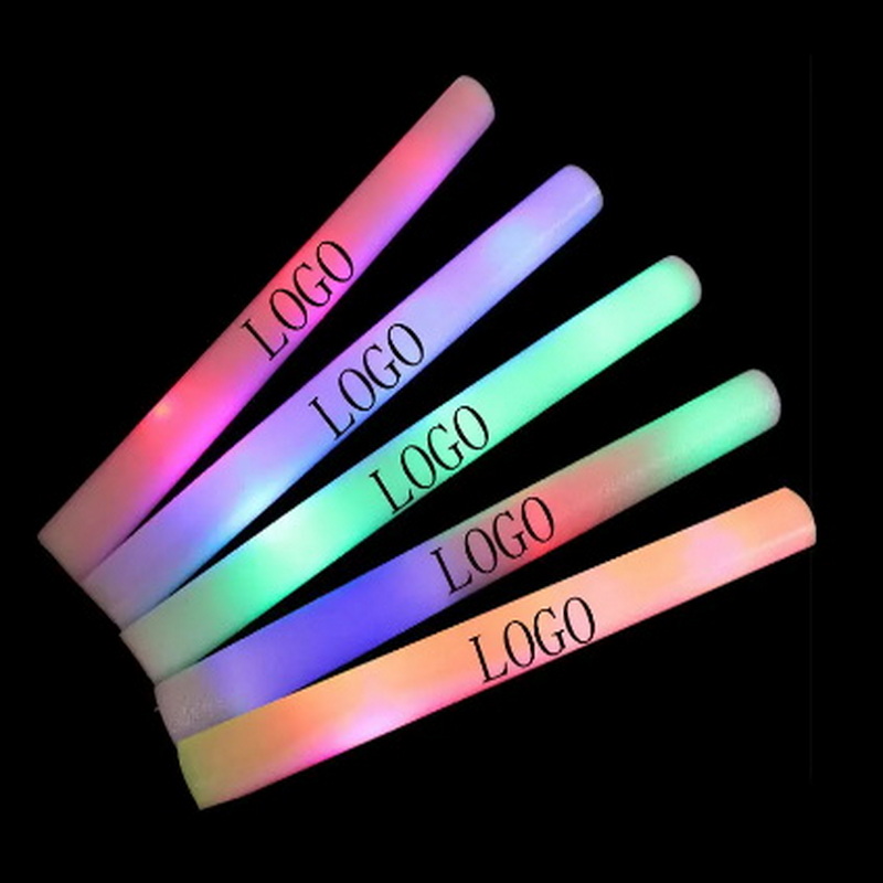 Custom Logo Printing Flashing Glow Sticks Party Supplies Light Up luminous Led Stick Led Foam Glow Stick for Kids