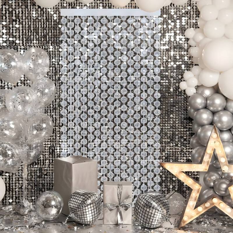 Birthday Wedding Engagement Holiday Celebration Bachelorette Party Decorations Metallic Disco Foil Curtain