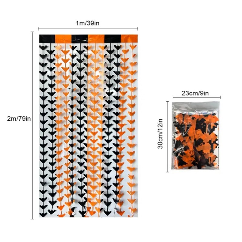 wholesale foil curtain party decoration fringe halloween decoration backdrop