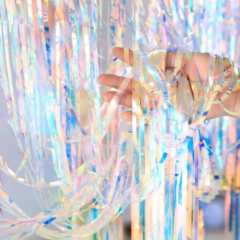Tinsel String Foil Fringe Curtain Shiny Party Decorations Manufacture Custom Metallic Foil Curtain