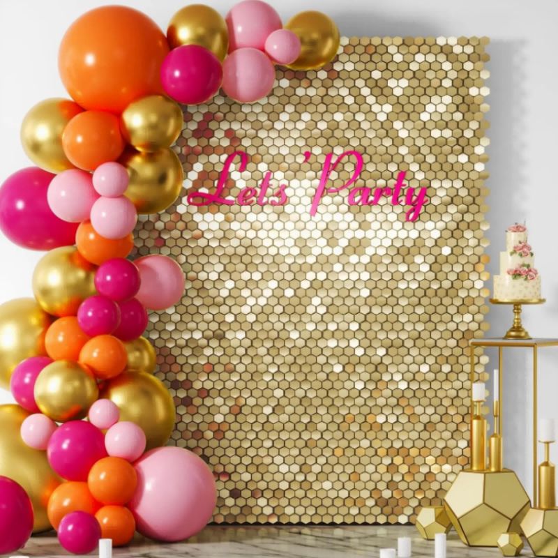 KLS Sparkly clear grid panel shimmer sequin wall panel board backdrop stand party birday wedding decoration