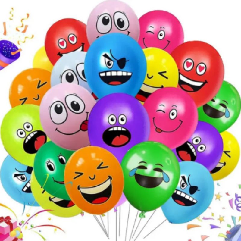 wholesale 12inch Smiley Face Latex balloons pack of 100 birthday party cute colorful smiley face latex balloon printing
