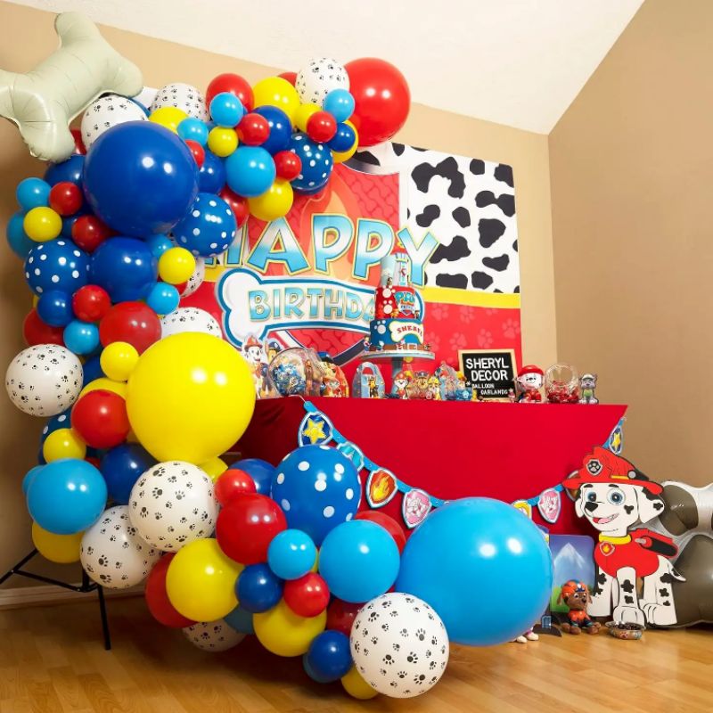 LEMON Paw Cartoon Patrol Dog Balloons Arch Garland Kit Balloons Globos Party for Kids Birthday Baby Shower Party Decorations