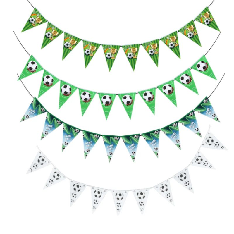 Football Banner Party Decoration Set Children's Party Paper Plates Cups Customized Service