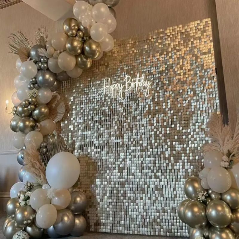 30X30CM Decorations Shiny Walls Shimmer Backdrop Event Sequin Background Panel Wall for party
