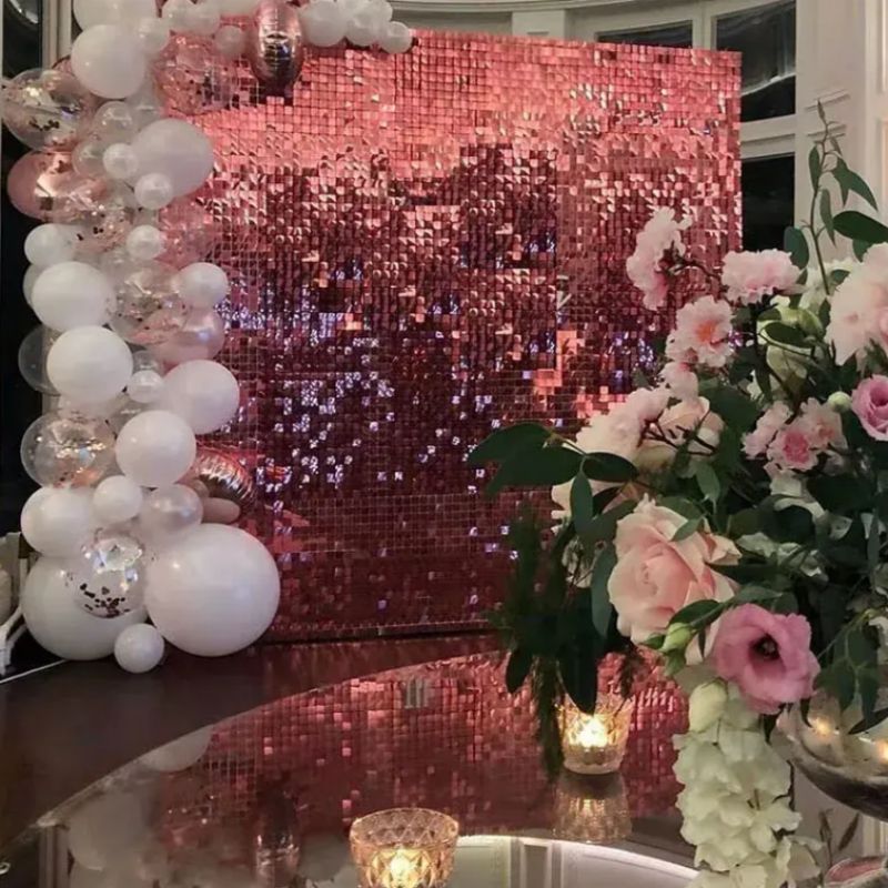 4pcs lot Square Party Curtain Bachelorette Party Birthday Party Decorations Sequin Wedding Backdrop Decorations Wall Curtain