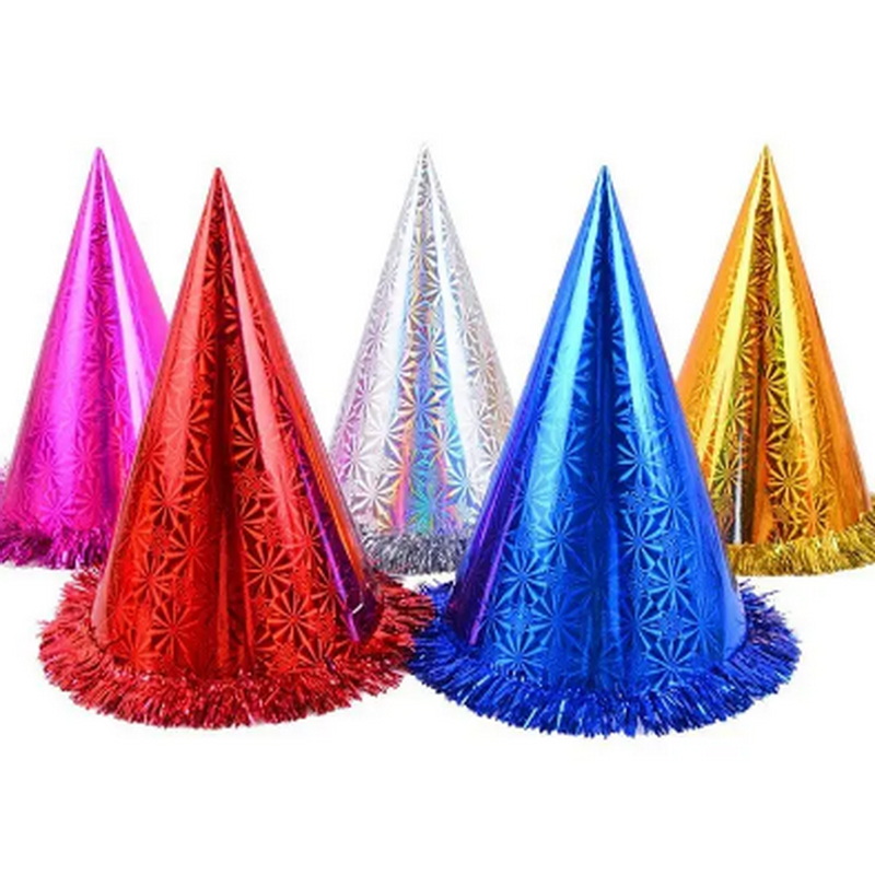 DAMAI New Adult and Children's Santa Hat for Birthdays and Festivals Cartoon Paper Cake Party Cap Disposable Party Supplies Kit