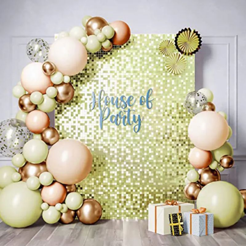 Wedding Decoration Supplies Shiny Glitter Board Silver Gold Interior Customized Wall Pink Backdrop Panel Sequin Shimmer