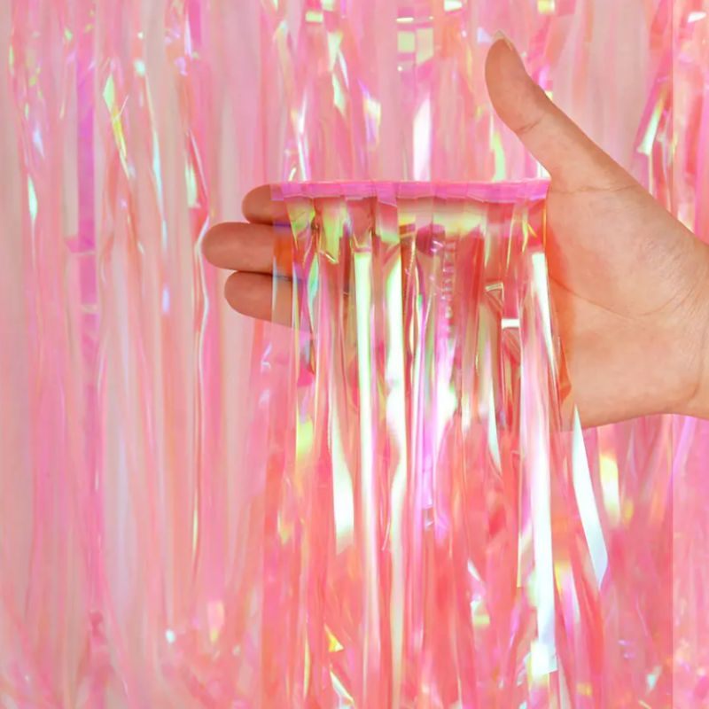 Fringe Curtain Backdrop Metallic Tinsel Foil Curtains Background for Photo Booth Birthday Wedding Baby Shower Party Decorations