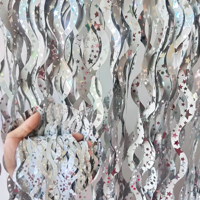 Party Decoration Wedding Birthday Party Background Multifunction Aluminum Foil Curtains Foil Curtain