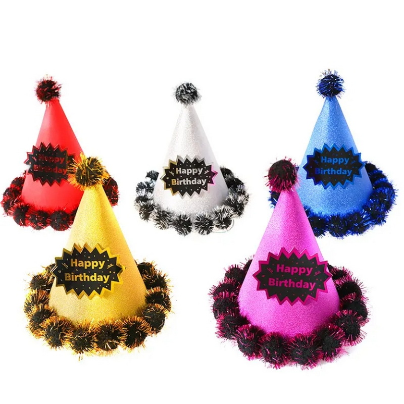 2024 Wholesale Party Supply Party Hats Happy Birthday Cone Hats
