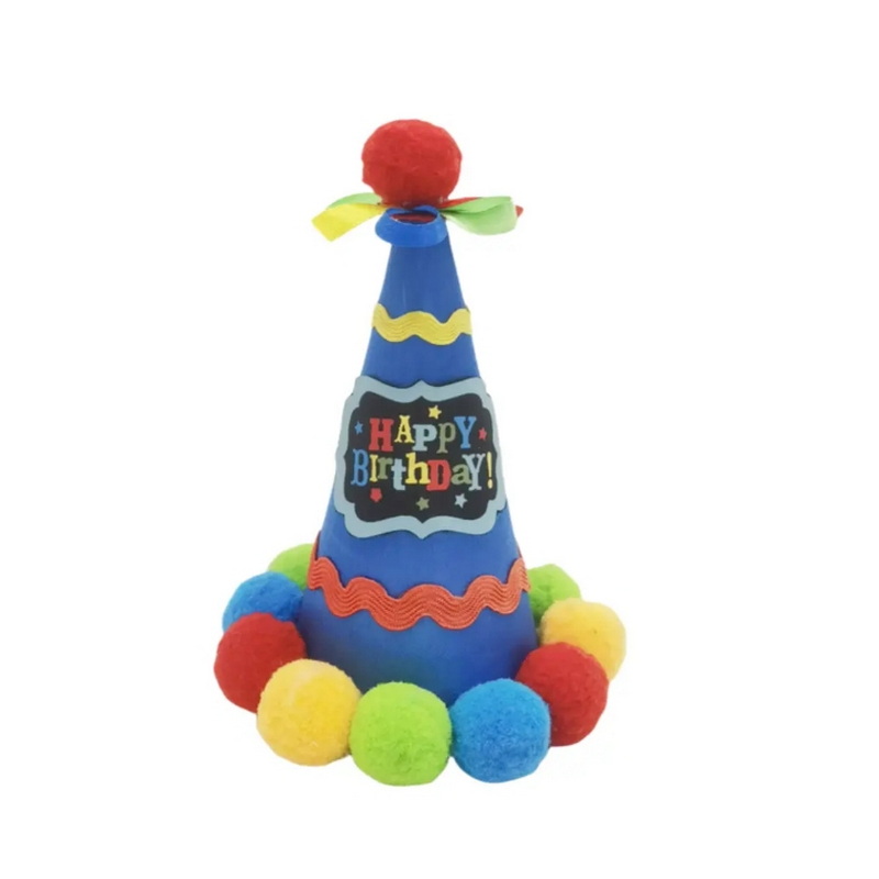 Rainbow happy birthday cute kids paper hat birthday cap party hats for children birthday decorations