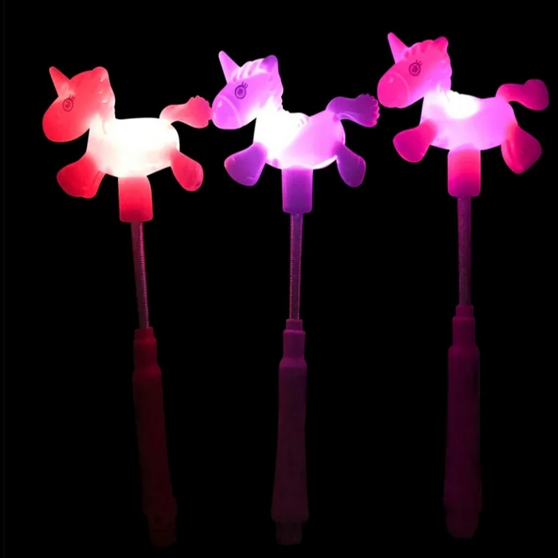 Party Dots Unicorn Theme Party Light Up Glow Stick Toy Children Girl Birthday Supplies Decoration Led Flashing Pony Magic Wands