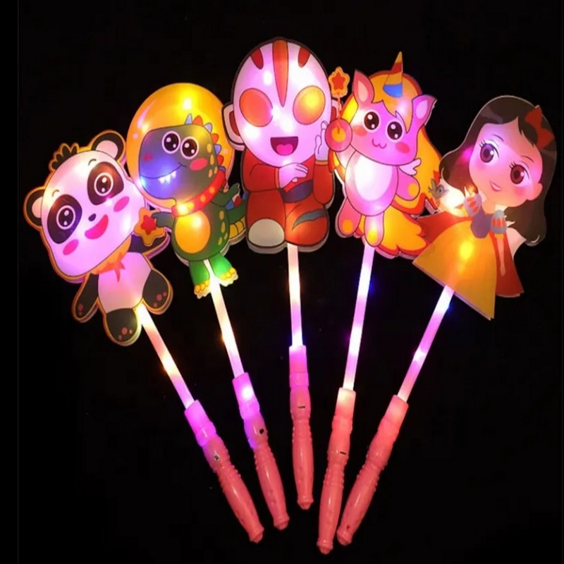 Hot Selling New Cartoon Animal Glowing Handheld Stick Magic Fairy Toy Kids Plastic Flash Toys for Parties for Girls
