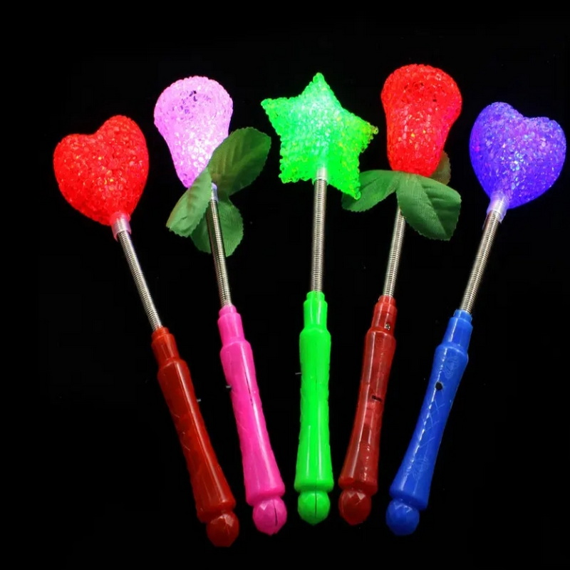 Funny Flash Sticks Rice Grain Light Glow Stickconcert Decoration Party Concert Glowing Props Children's Star Stick Light-up Toys