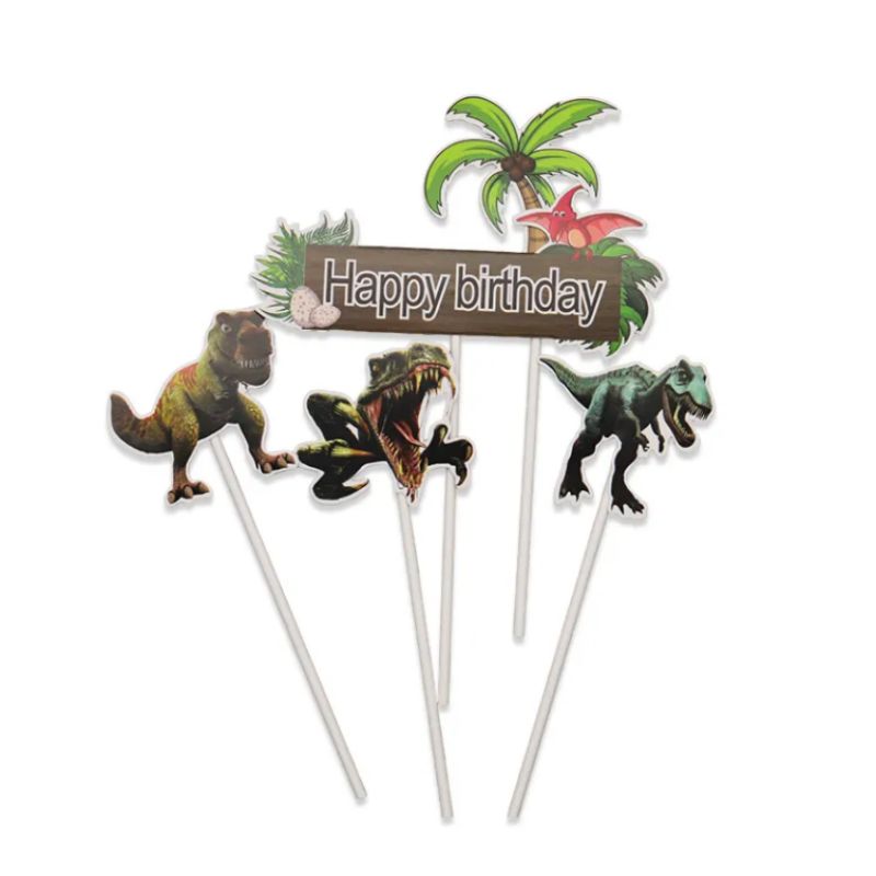 Custom Dinosaur Birthday Party Supplies Happy Birthday Cake Topper Cake Decoration