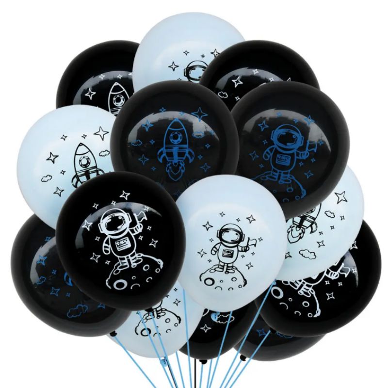 10 inch astronaut space rocket latex balloon kids birthday party
