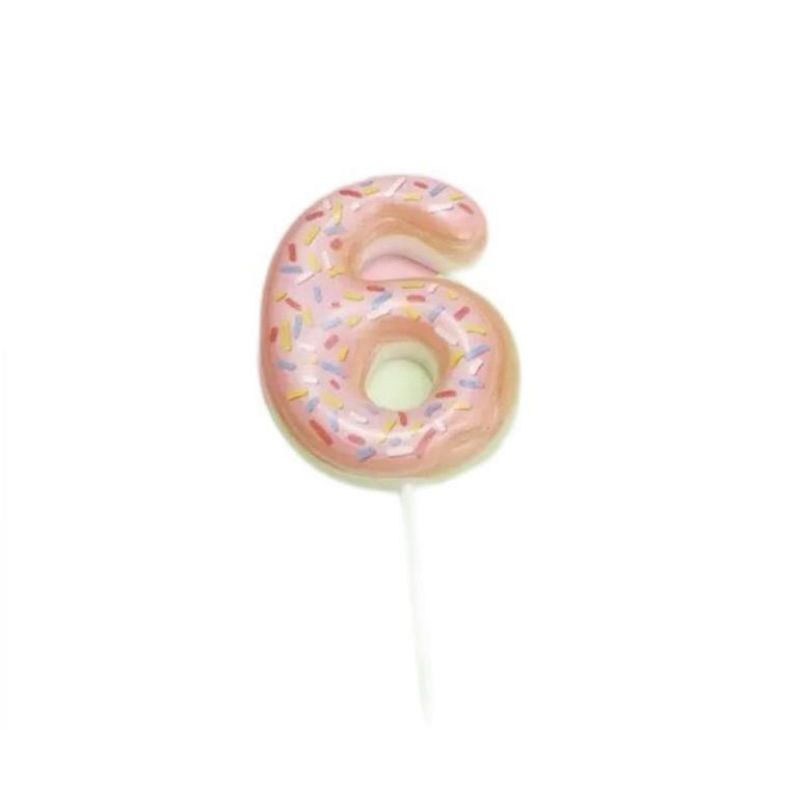 New creative Numbers 0-9 cake decoration donut digital birthday candles Creative colorful dessert series birthday candles